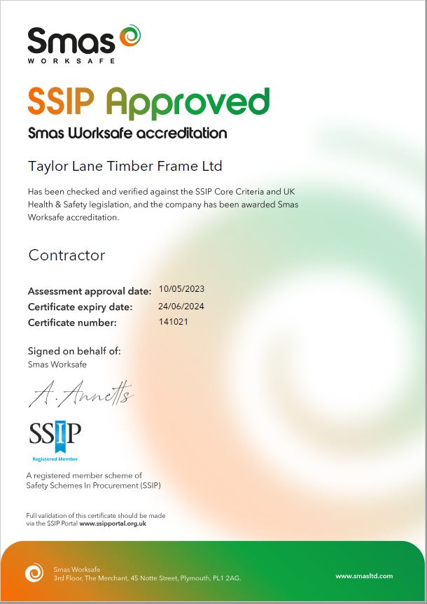 SMAS SSIP Contractor Certificate